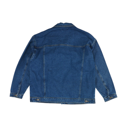 Blue Solid Denim Jacket