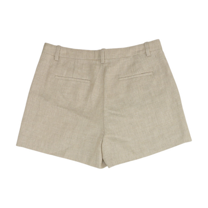 Beige Solid Chino Shorts
