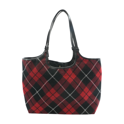 Red Plaid Tote Bag
