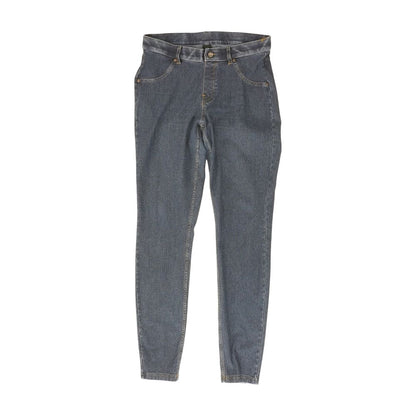 Blue Solid High Rise Skinny Leg Jeans