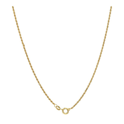 18K Gold Rope Chain Necklace
