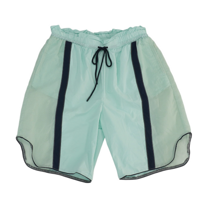 Green Color Block Active Shorts