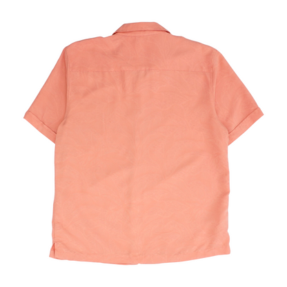 Coral Solid Short Sleeve Button Down