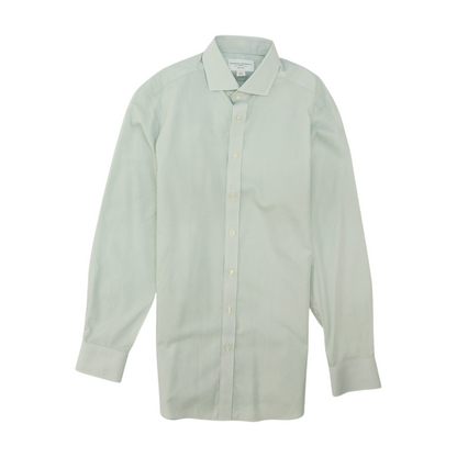 Green Striped Long Sleeve Button Down