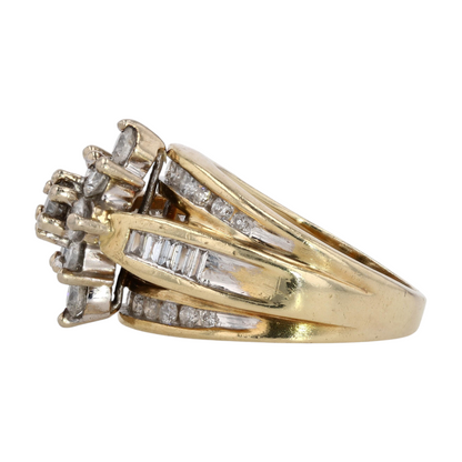1 ctw 10K Two-Tone Gold Diamond Fashion Ring