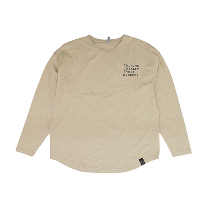 Beige Solid T-Shirt