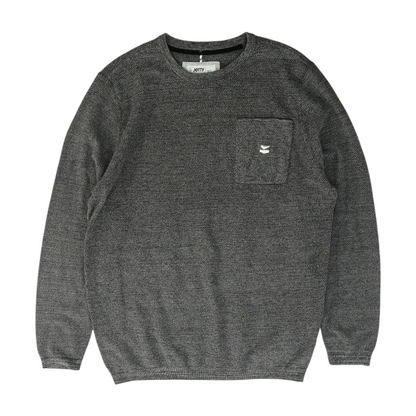 Gray Solid Pullover Sweater