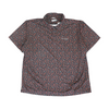 Black Print Short Sleeve Polo