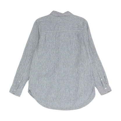 Blue Petite Striped Button Down