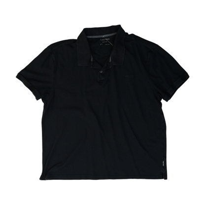 Black Solid Short Sleeve Polo
