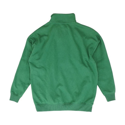 Green Solid 1/4 Zip Pullover