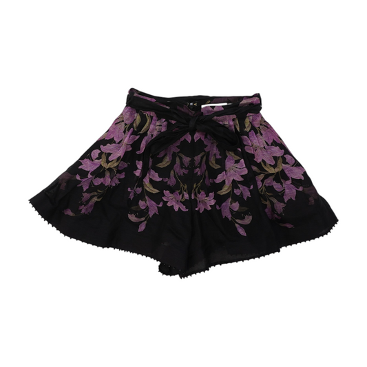Purple Dawning Beaded Tuck Shorts