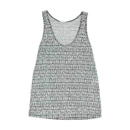 White Abstract Blouse