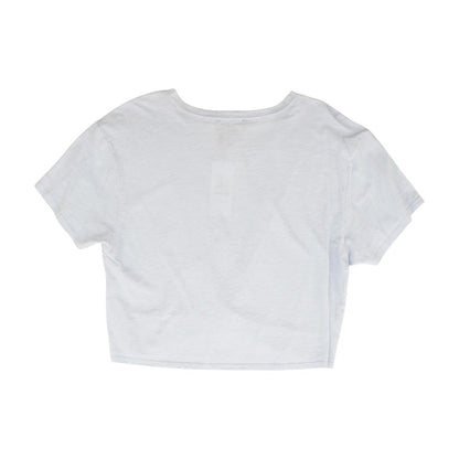 Blue Solid V Neck T-Shirt