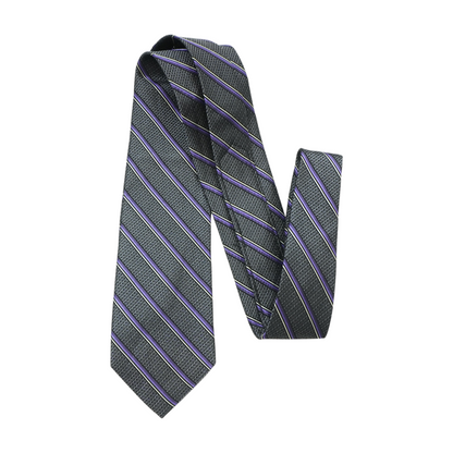 Gray Striped Neck Tie