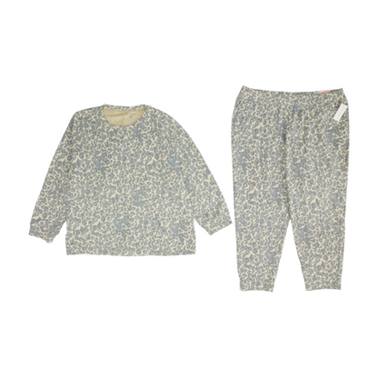 Gray Plus Size Animal Print Active Set