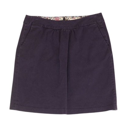Purple Solid Mini Skirt
