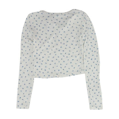 White Floral Blouse