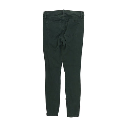 Green Solid Skinny Leg Jeans