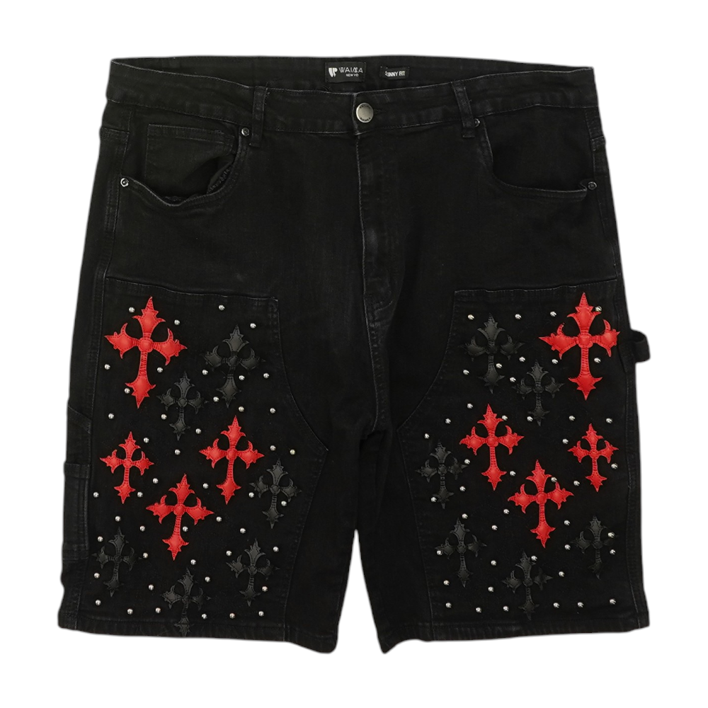 Black Denim Shorts