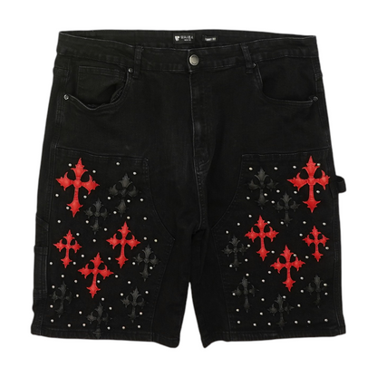 Black Denim Shorts