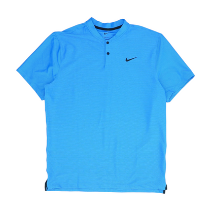 Blue Solid Henley T-Shirt