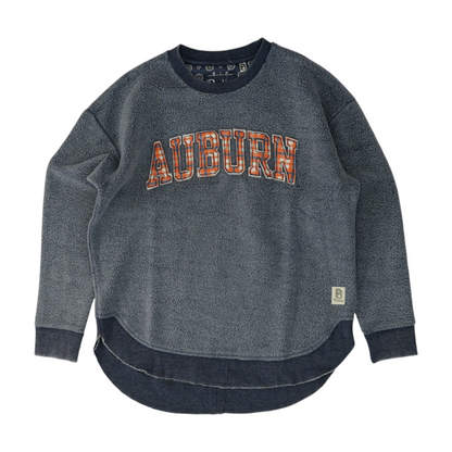 Navy Auburn Tigers Solid Sweatshirt Pullover