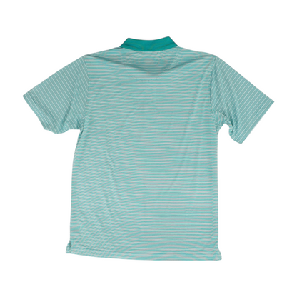 White Striped Short Sleeve Polo
