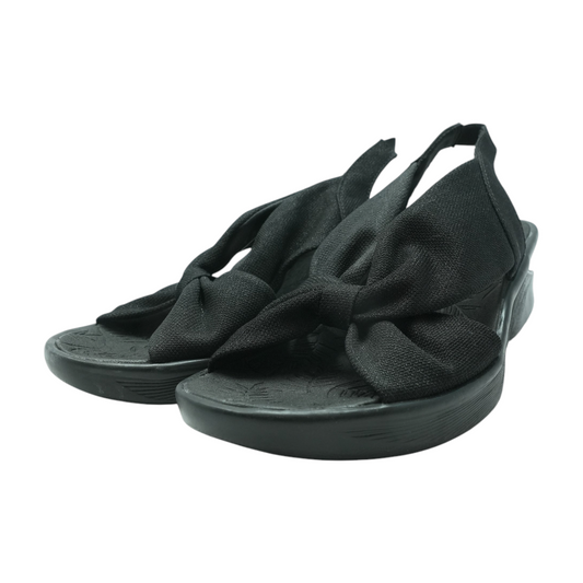 Black Wedged Sandals