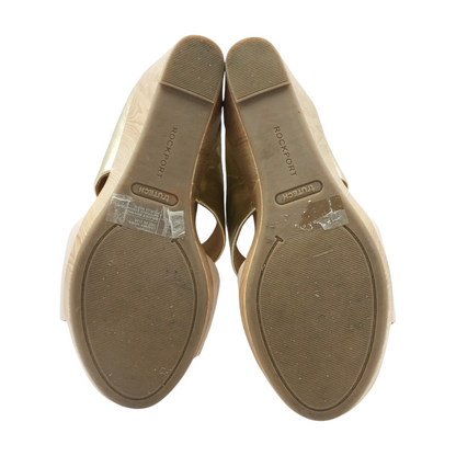 Gold Wedged Sandals