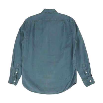 Navy Solid Long Sleeve Button Down