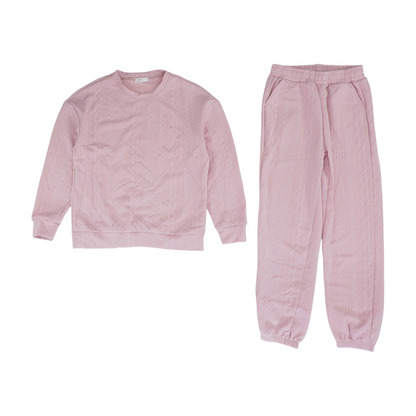 Pink Solid Pant Set