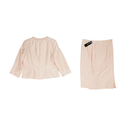 Pink Solid Skirt Set