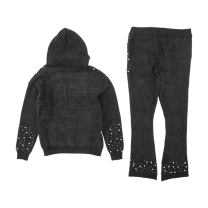 Black Solid Pant Set