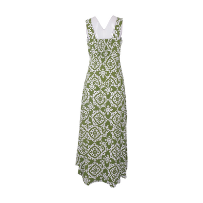 Green Abstract Midi Dress