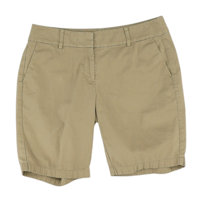 Khaki Petite Solid Chino Shorts