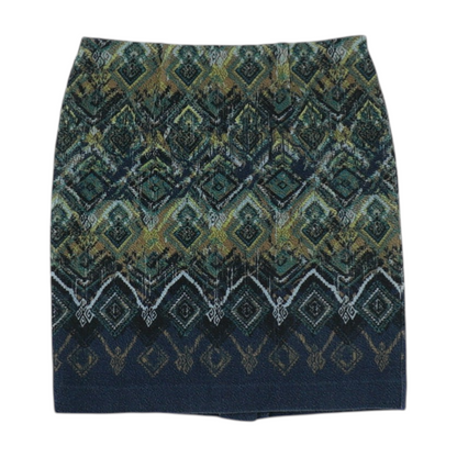 Navy Geometric Mini Skirt