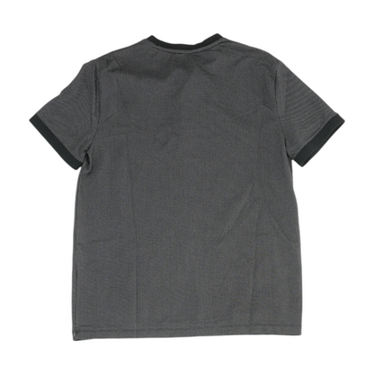 Black Abstract Henley T-Shirt