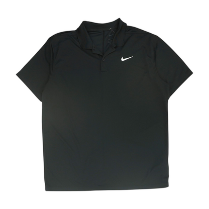Black Solid Short Sleeve Polo