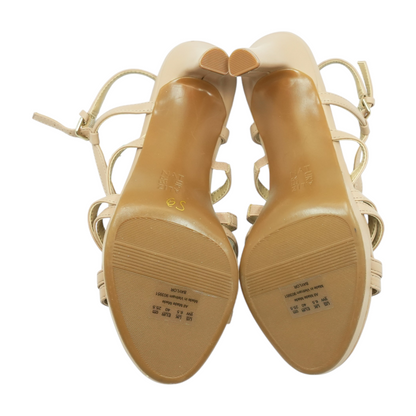 Beige Block Heels