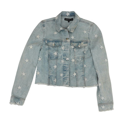 Blue Graphic Denim Jacket