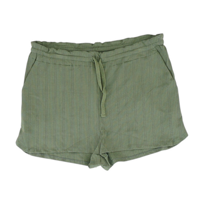 Green Solid Knit Shorts