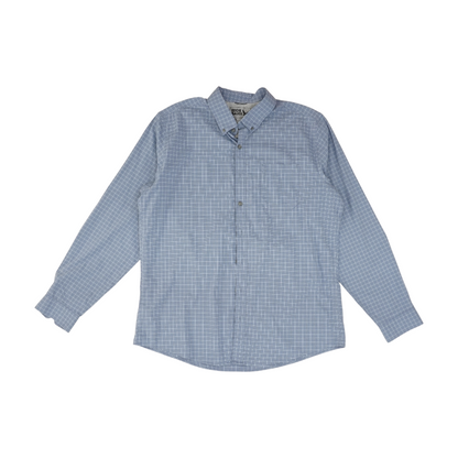 Blue Tall Check Long Sleeve Button Down