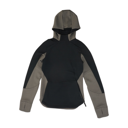 Black Color Block Hoodie Pullover