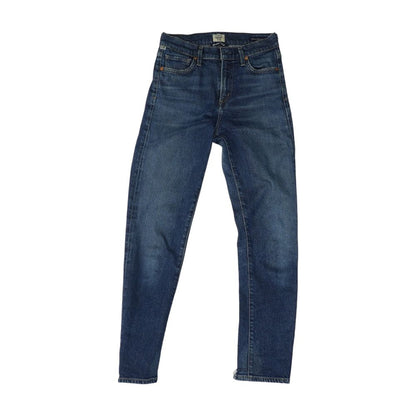 Blue Mid Rise Slim Leg Jeans