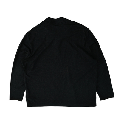 Black Solid 1/4 Zip Pullover