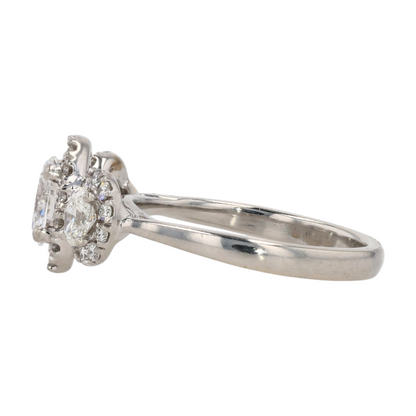 1 1/4 ctw 14K White Gold Diamond Engagement Ring