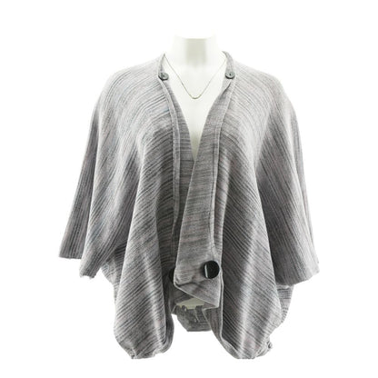 Purple Striped Cape Sweater