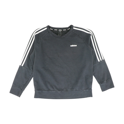 Black Solid Sweatshirt Pullover