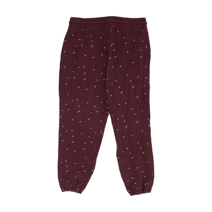 Maroon Print Regular Pants